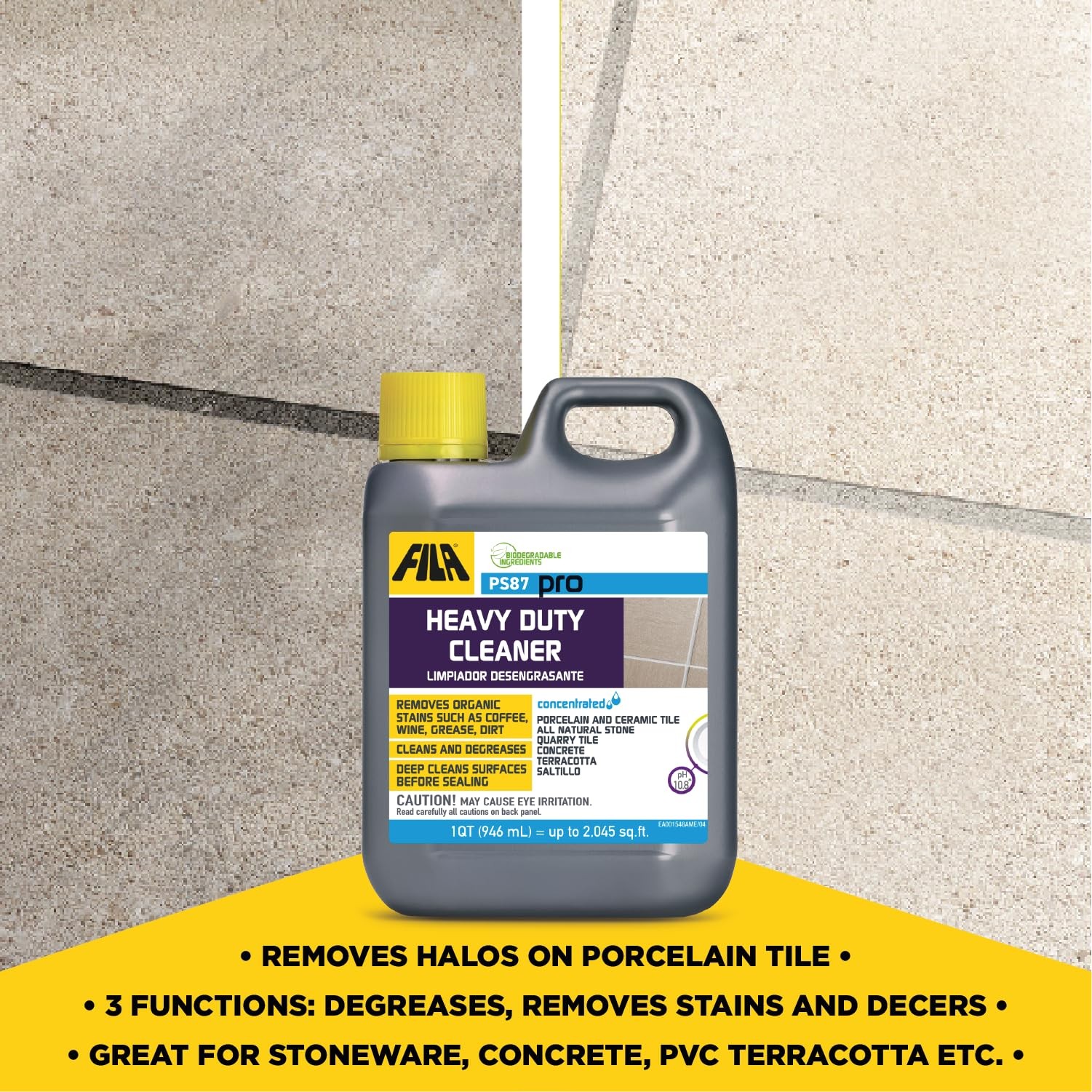 FILA Heavy Duty Cleaner PS87 PRO, Stain Remover Grease, Coffee, Wine, Wax, In…