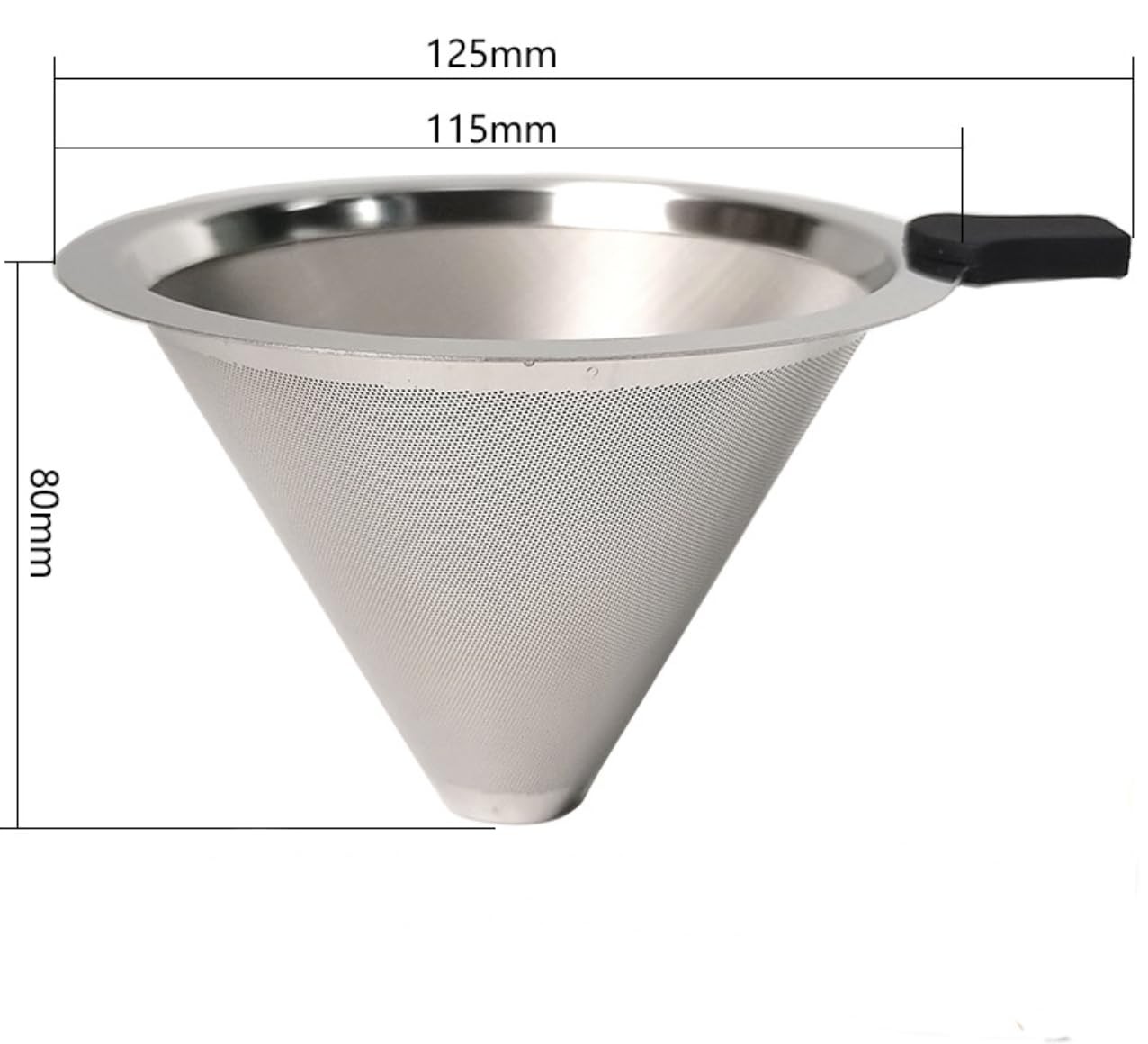 Reusable double-layer pour-over coffee filter paper, m, Metallic color