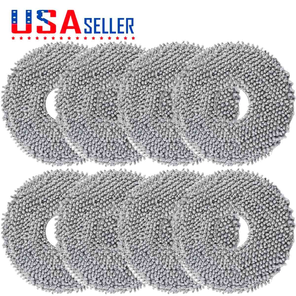 8 Pack Spin Cleaning Mop Pads for Roborock Qrevo Pro / Plus Robot Vacuum Cleaner