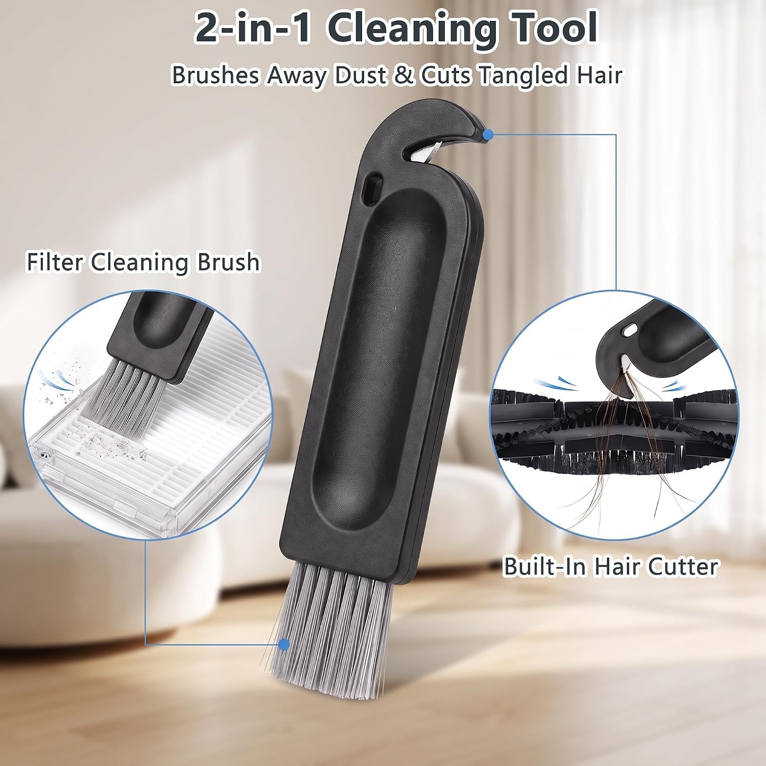 WVCR200S Accessories Kit Compatible with WYZE Robot Vacuum, 17-Piece Replacement