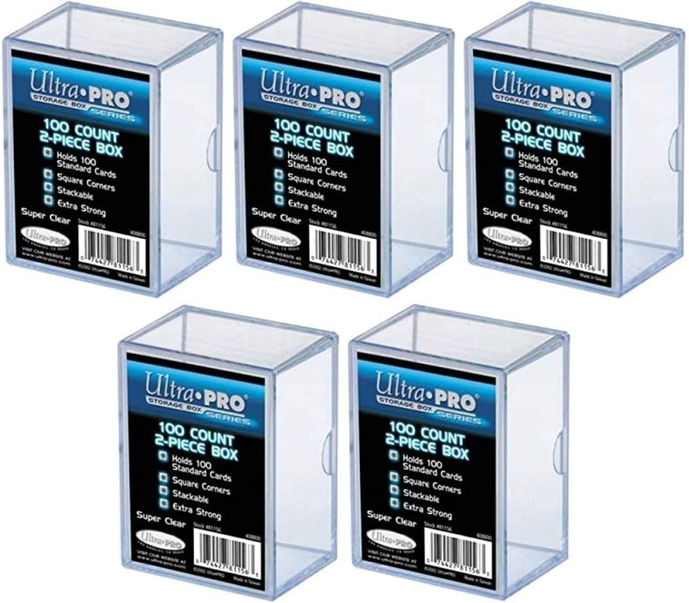 Pack of 5 Stackable Plastic Storage Boxes with Lift-off Lid and Airtight Closure