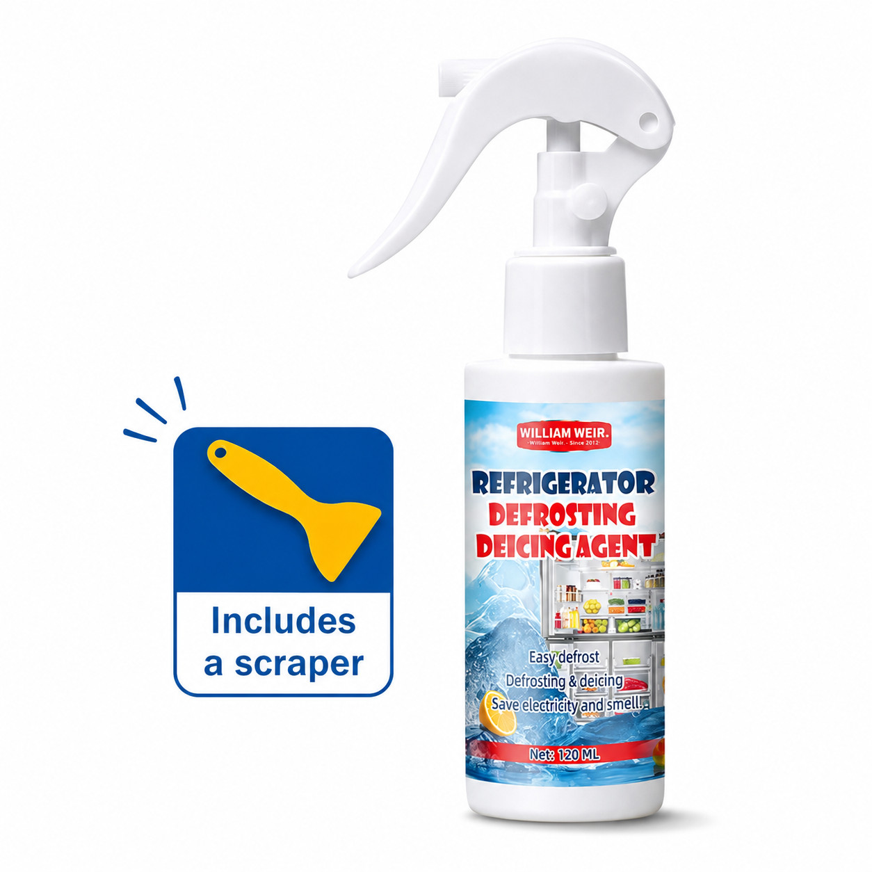 Freezer Defroster Spray 120ml De-Icer Fast Melt Refrigerator Car Windshield Lock