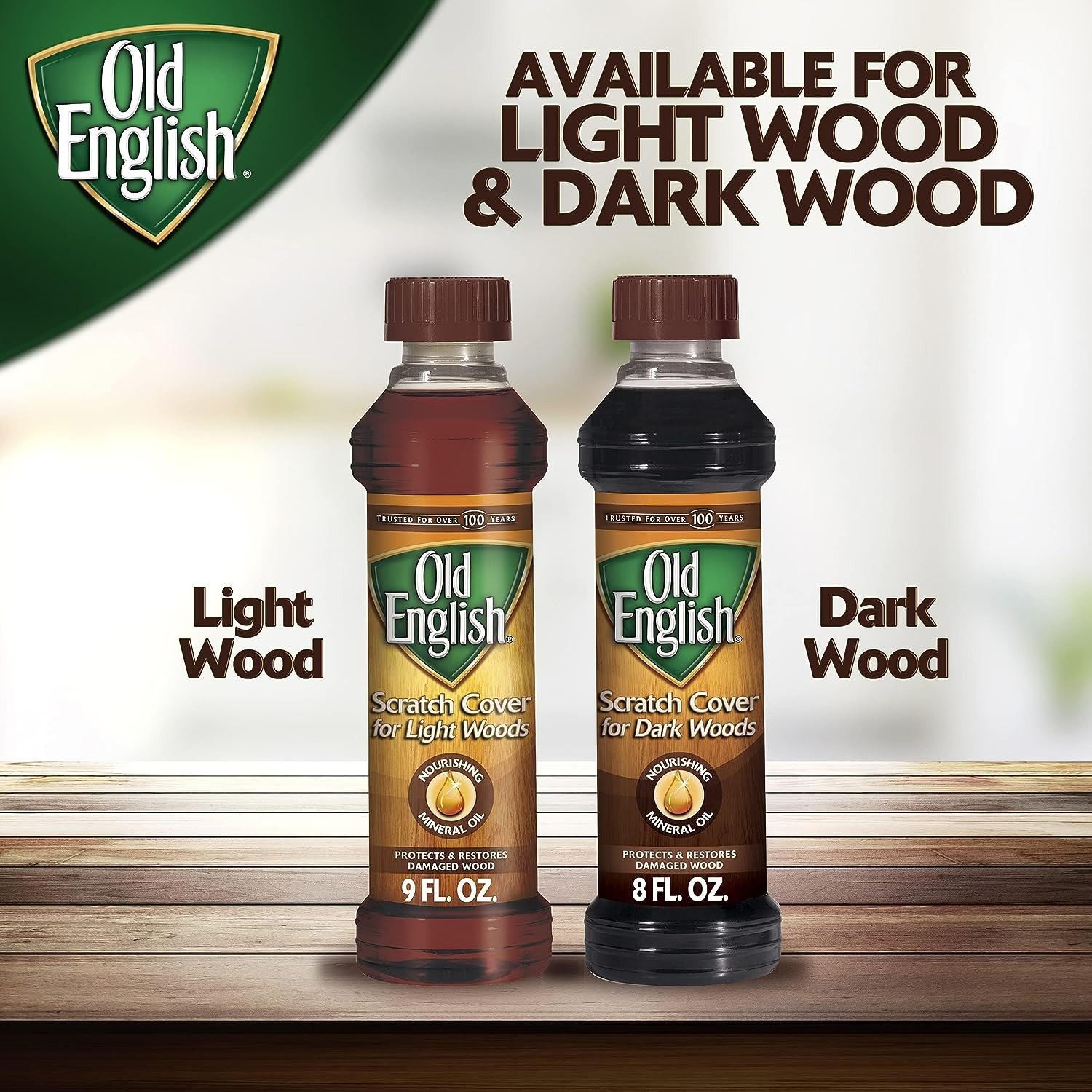 Old English 75144 Scratch Cover for Dark Woods, 8Oz Bottle, Wood Polish