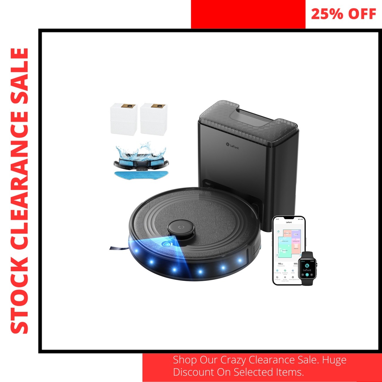 Lefant M2 Plus LiDAR Robot Vacuum Mop 7000Pa