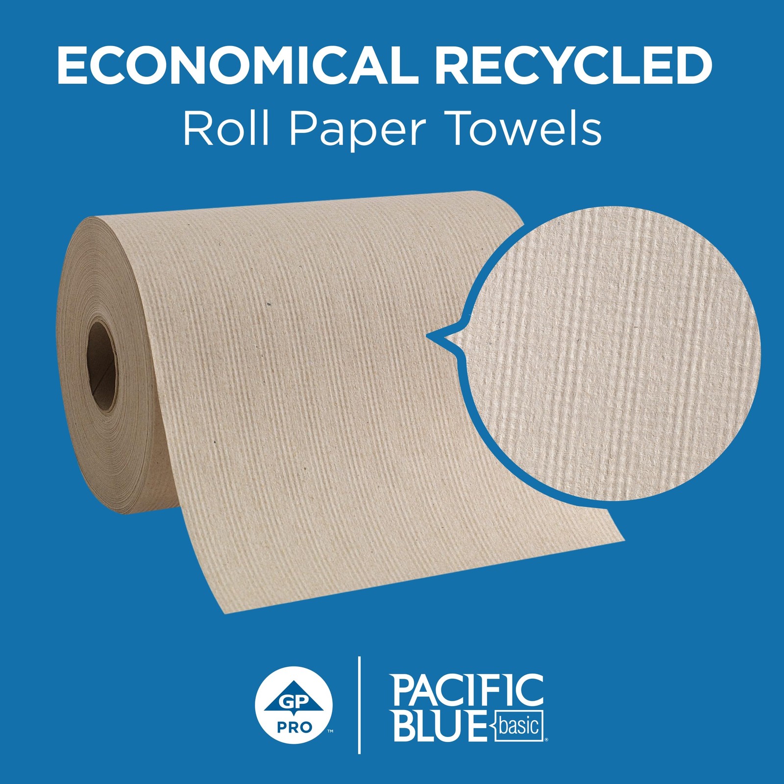Recycled Brown Paper Towels 350ft Rolls Bulk 12 Count Commercial Restroom Office