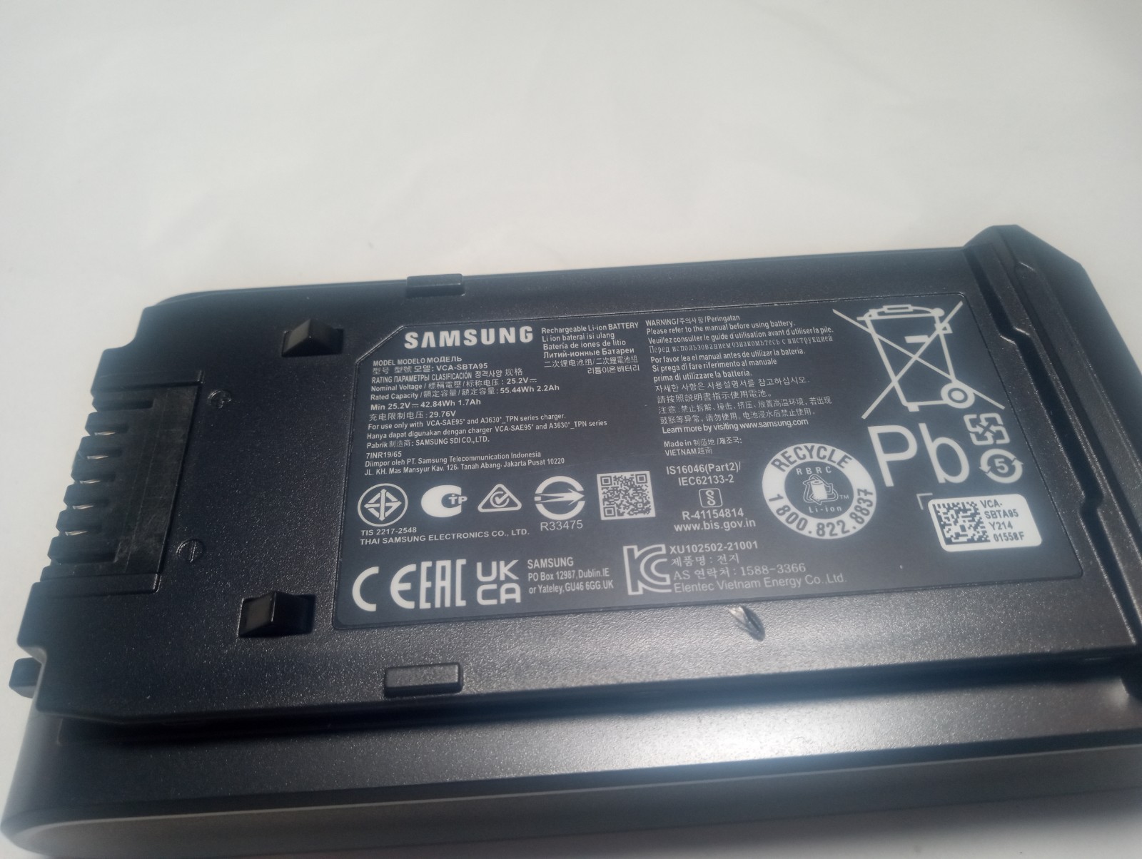 SAMSUNG Battery Replacement – VCA-SBTA95. (see the picture for details)