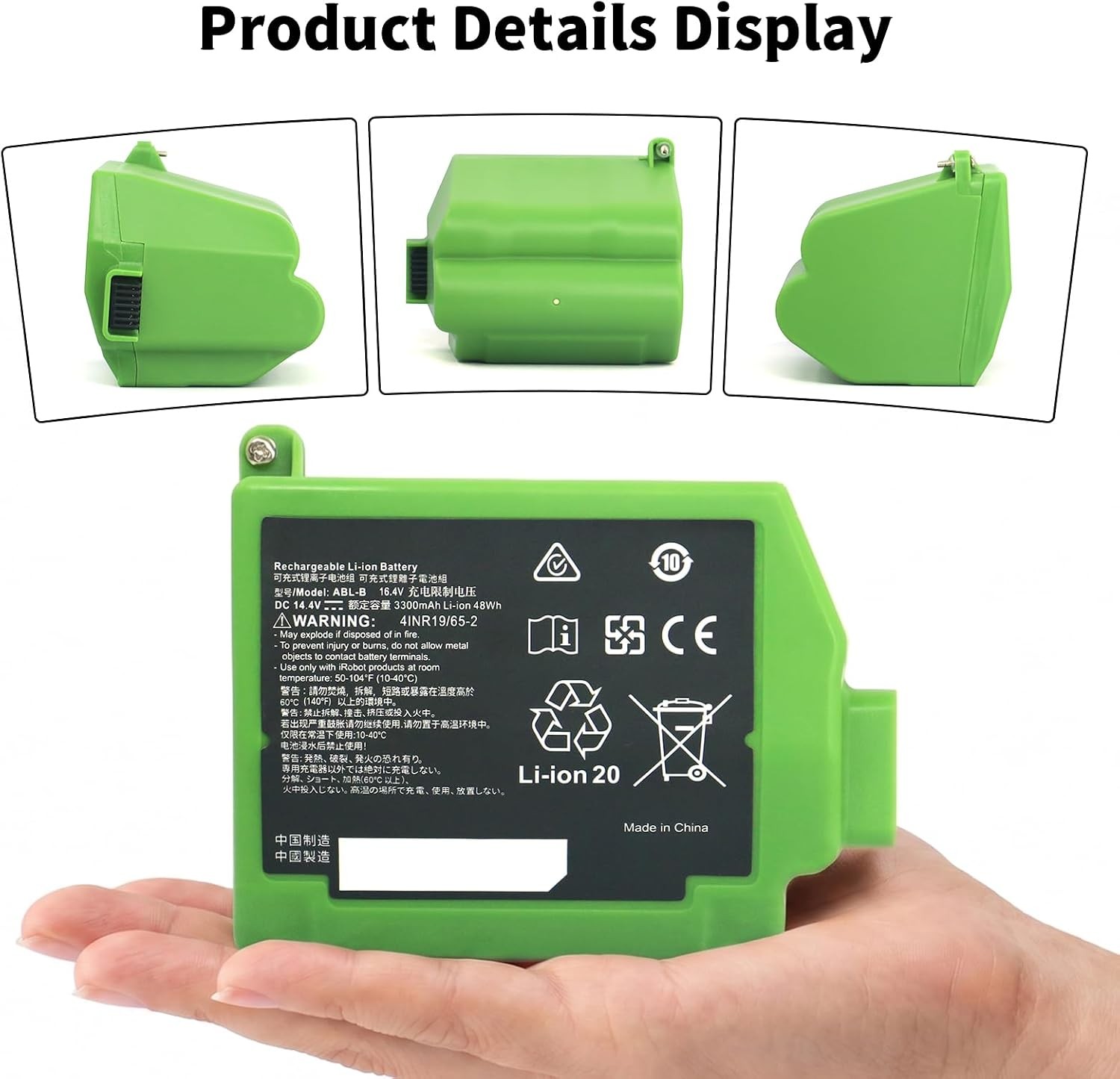 ABL-B Battery 48Wh 16.4V For iRobot Roomba S9 S9+ S9550 9550 Robot Vacuum