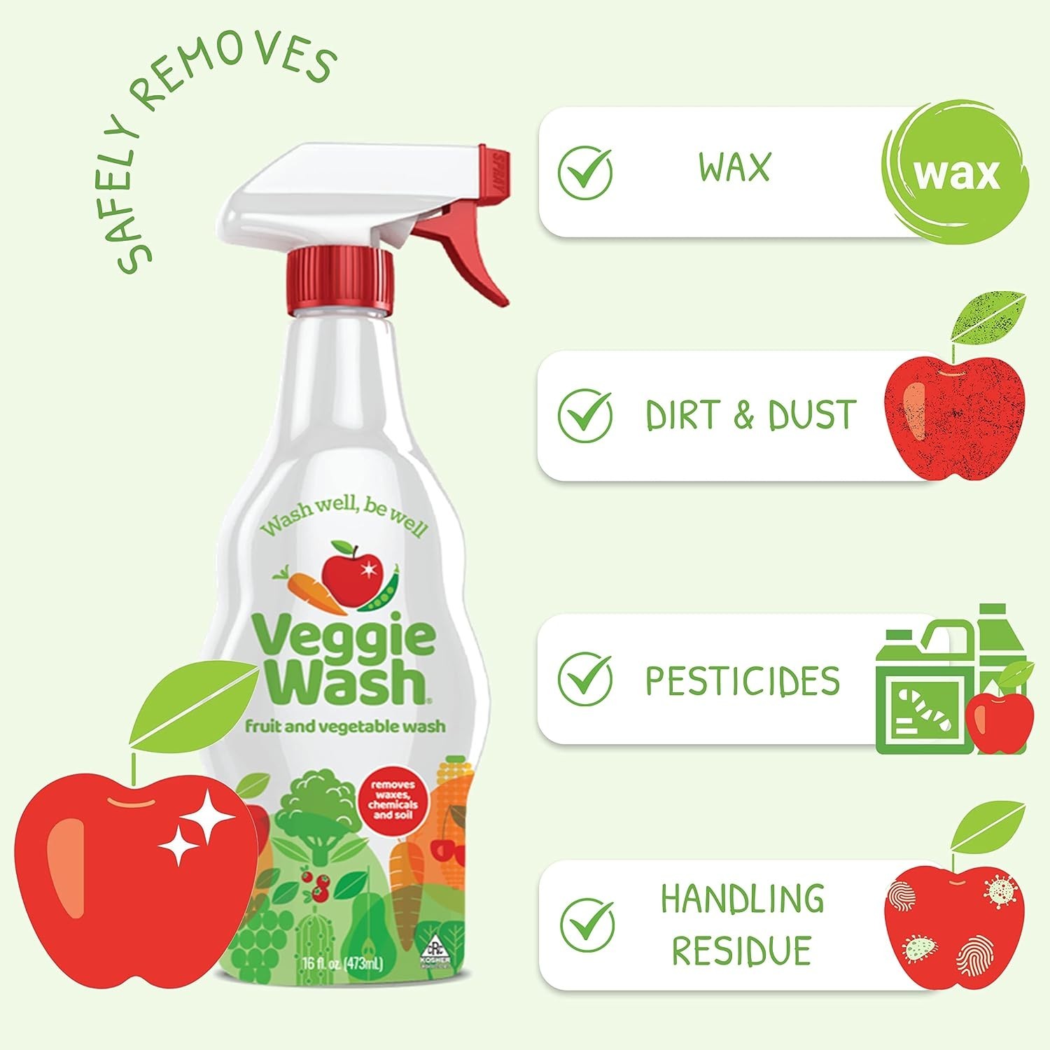 1 Gallon Veggie Wash All Natural Fruit and Vegetable Wash, 654912964