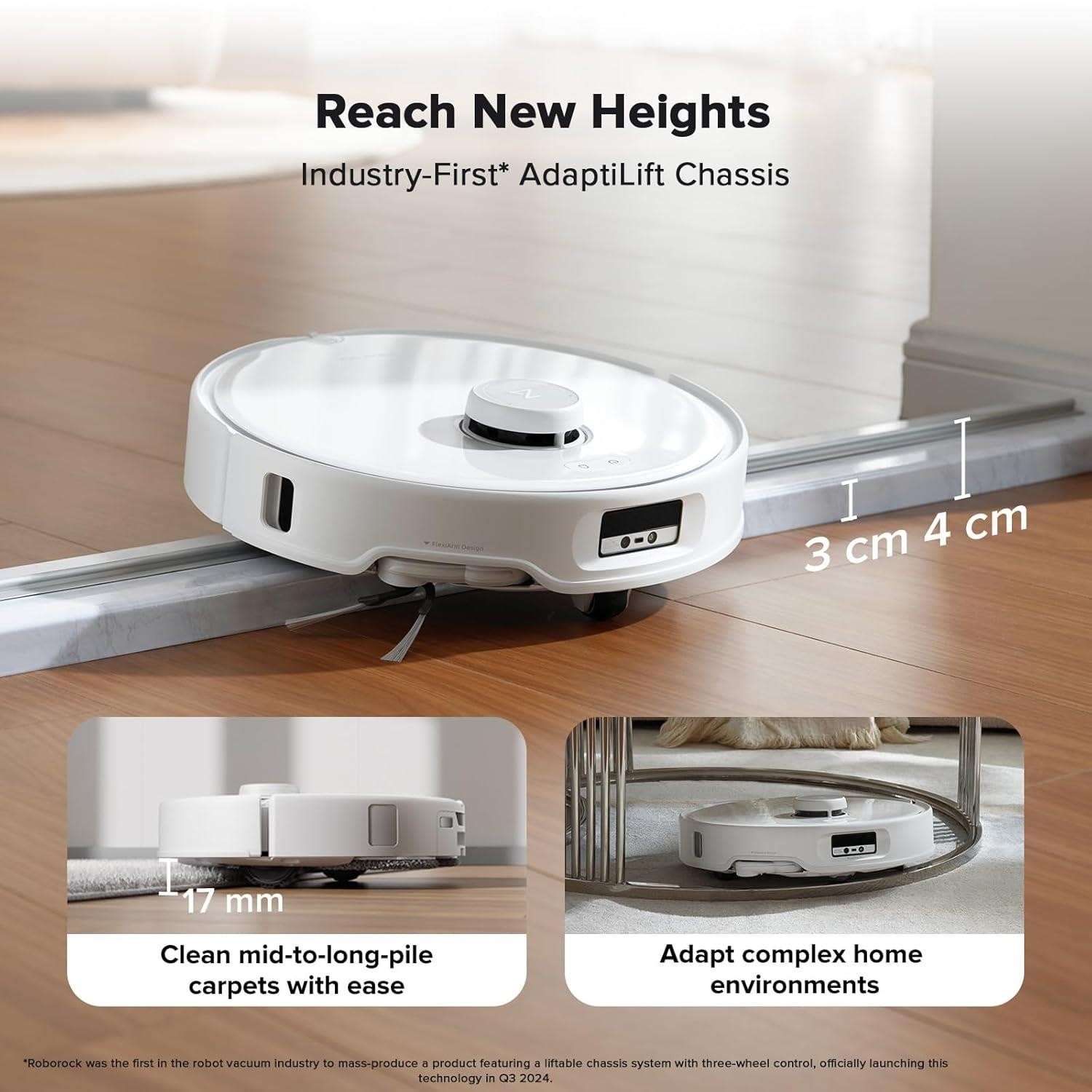 Roborock Qrevo Curv Robot Vacuum & Mop Multi-Surface Tangle-Free 2.5L Very Good