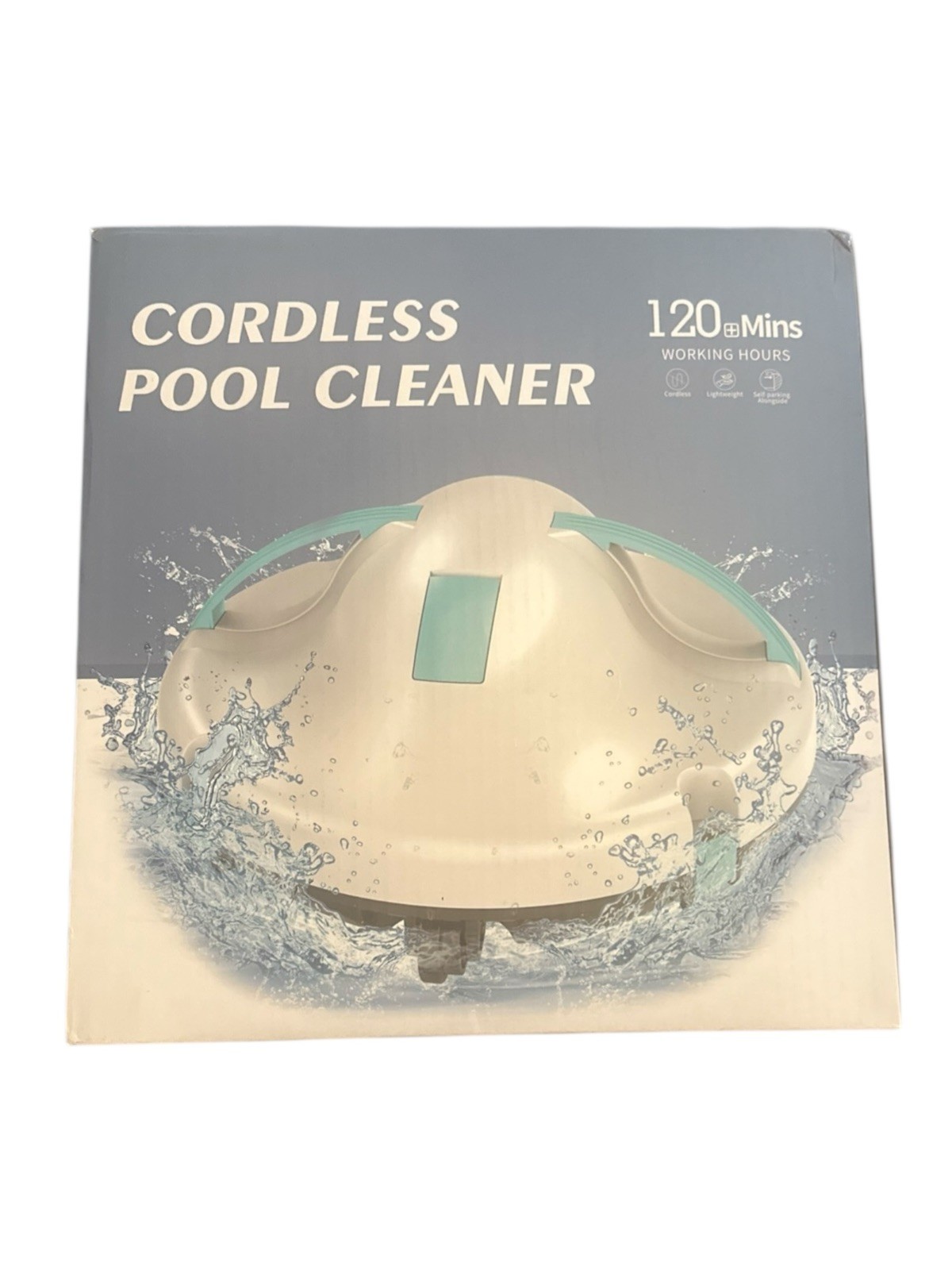 Cordless Robotic Pool Cleaner Vacuum IPX8 Waterproof 5200mAh Recharge 120 Mins