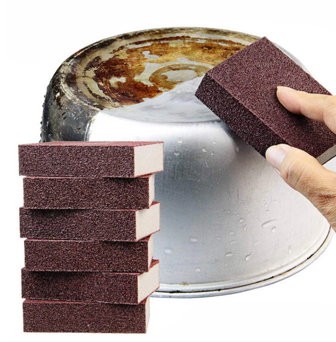 1pc Two-Tone Cleaning Sponge – Sponge Scrub for Descaling Pot & Teapot – NEW