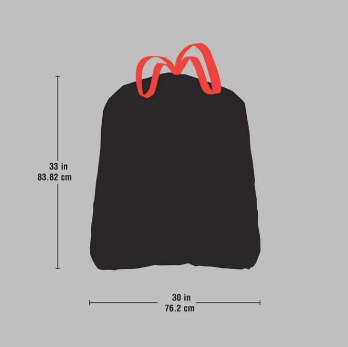 3 packs Husky Large Trash Bags, 30 Gallon, 80 Black Bags (Unscented, 20% PCR)