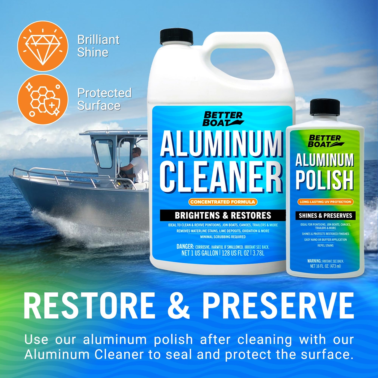 Marine Aluminum Polish Best for Boat Pontoon Jon Boat Canoe Polishing Aluminium