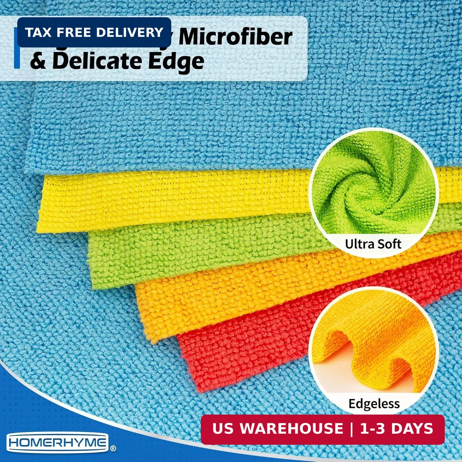 Microfiber Cleaning Cloth, 100 Pack Cleaning Rags Microfiber Towel Bulk Absorben