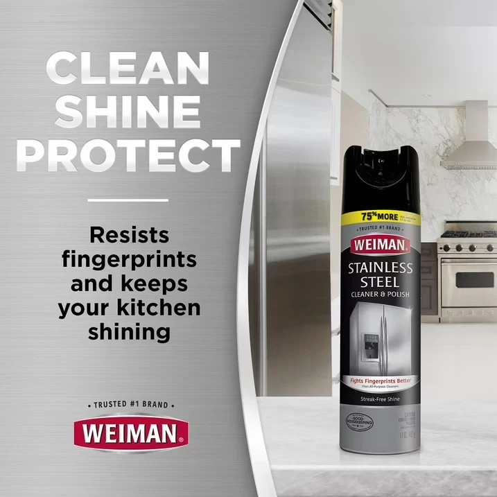 Weiman Stainless Steel Kitchen and Home Appliance Cleaner & Polish,17 Oz, 3 pack