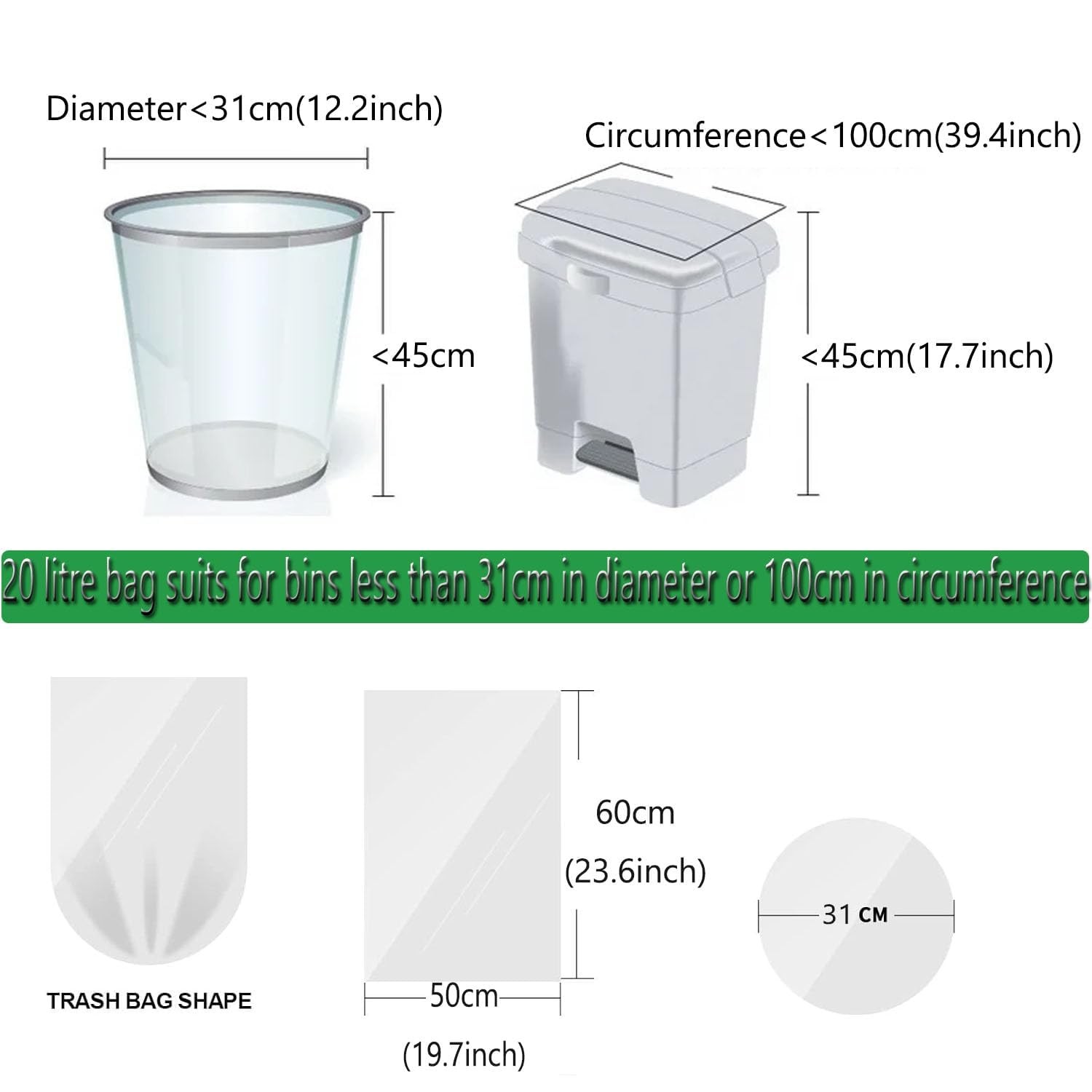 Small Garbage Bags 4 Gallon – Compost Bags, Kitchen Biodegradable Compostable…