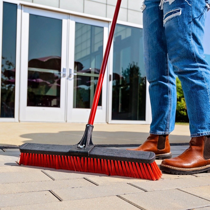 Heavy Duty 24 Inch Multi-Surface Push Broom Commercial & Residential Use