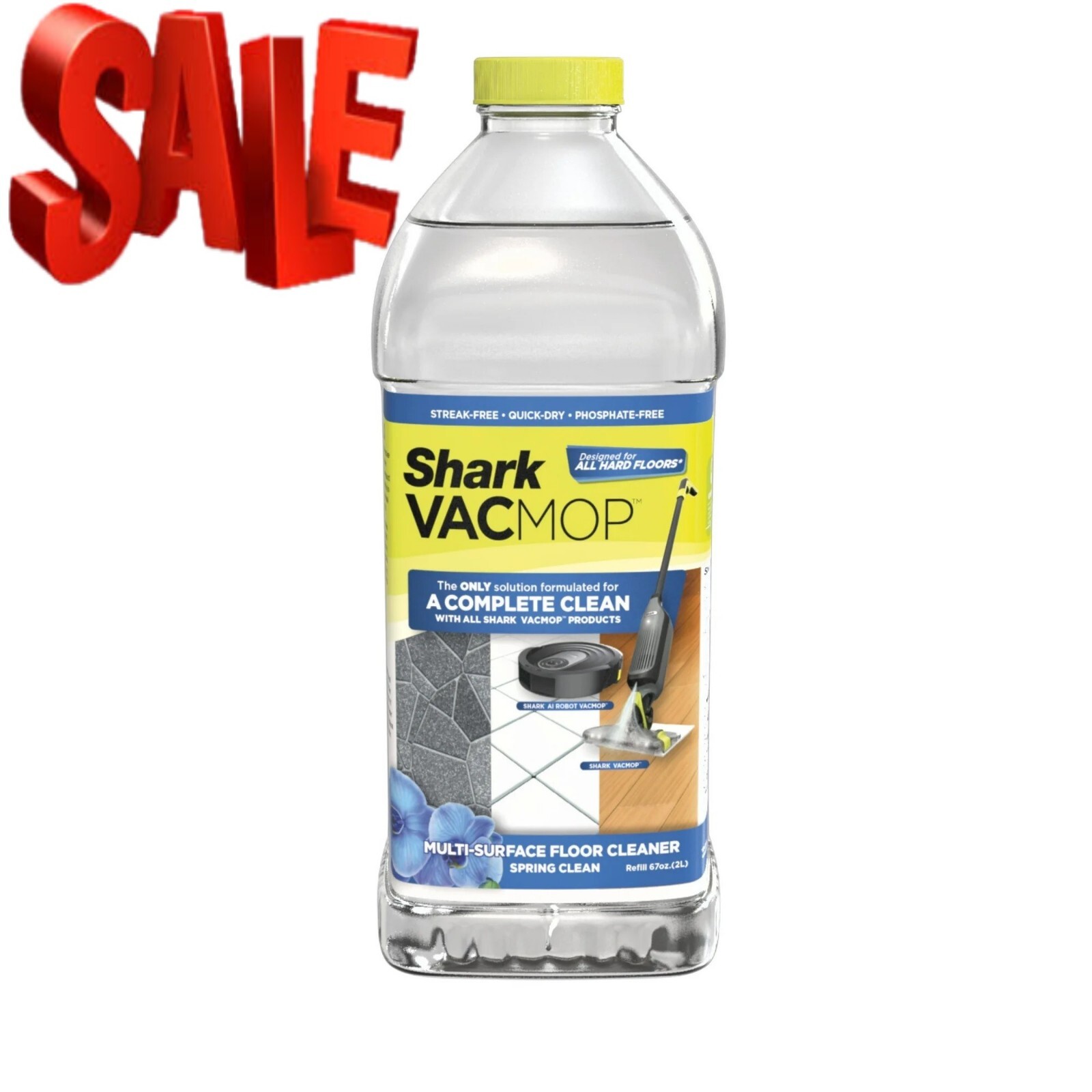 Shark VACMOP Multi-Surface Cleaner Refill 2L bottle, Spring Clean Scent, VCM60