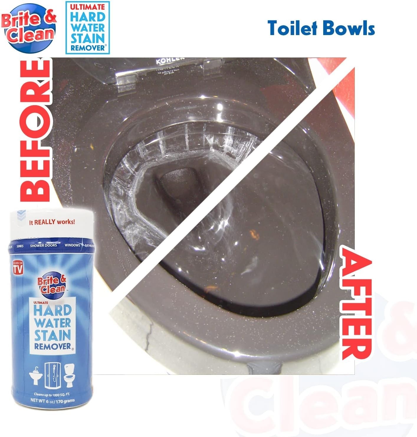 Bright & Clean Ultimate Hard Water Stain Remover for Glass, Shower Doors & Wi…
