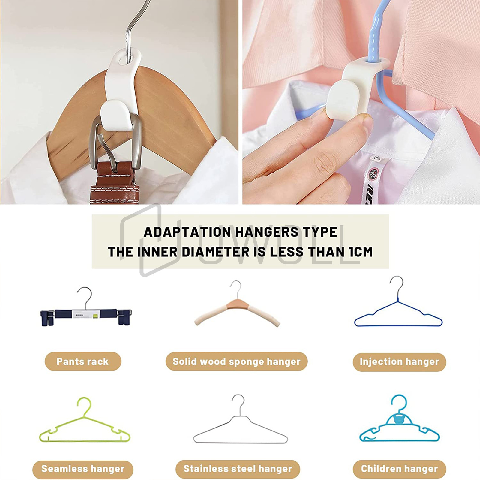 120 Pcs Clothes Hanger Connector Hooks Closet Hanger Organizer Space-saving Clip