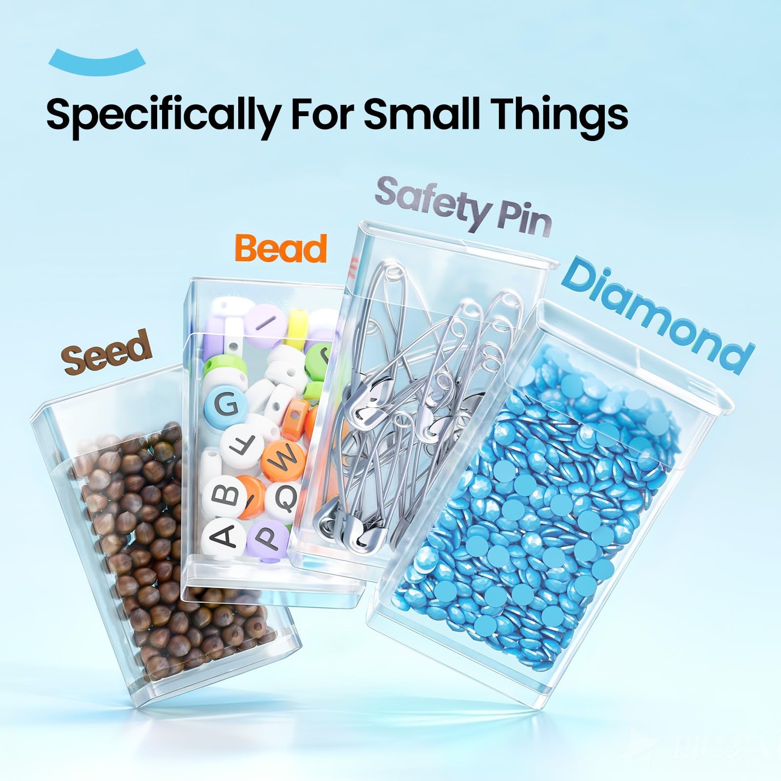 ARTDOT 64 Jars Storage Containers for Diamond Art Kits for Adults, Portable S…