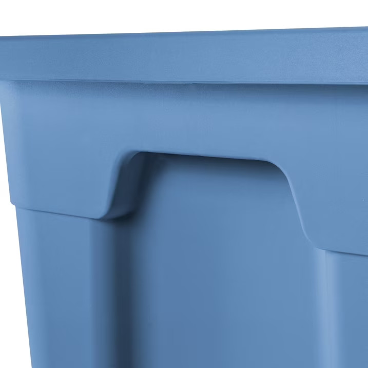 (4 pack) Sterilite 18 Gallon Tote, Plastic Storage Bin with Snap-on Lid, Stackab