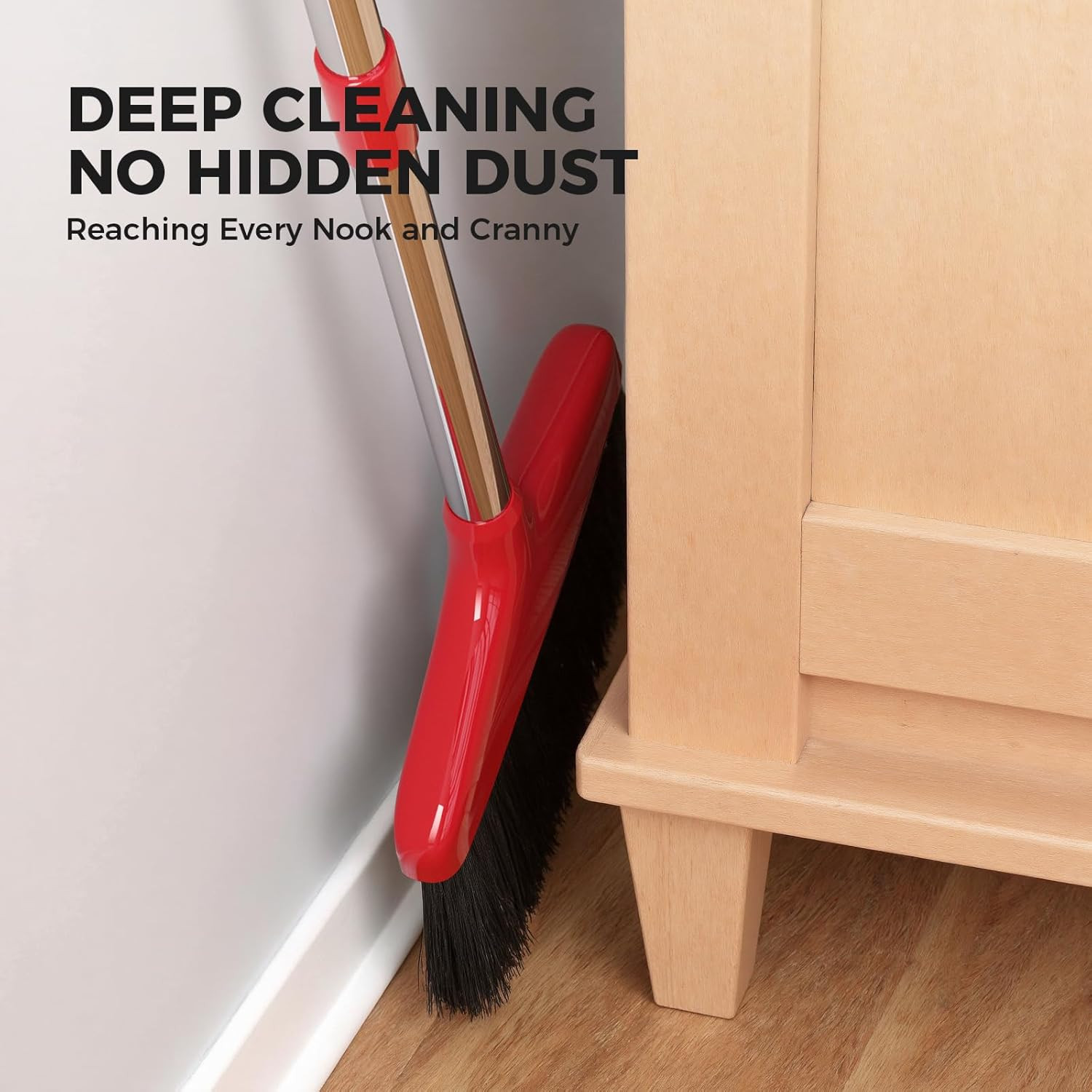 Handy Broom Indoor/Outdoor Brooms Duty Kitchen Broom For Home Garage Kitchen Red
