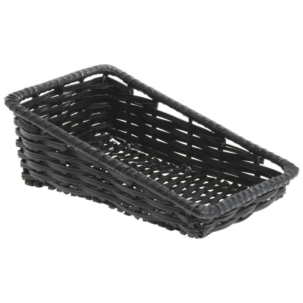 HUBERT® Storage Basket Rectangular Black Plastic – 7 1/2″L x 12″D x 1 1/2″ to