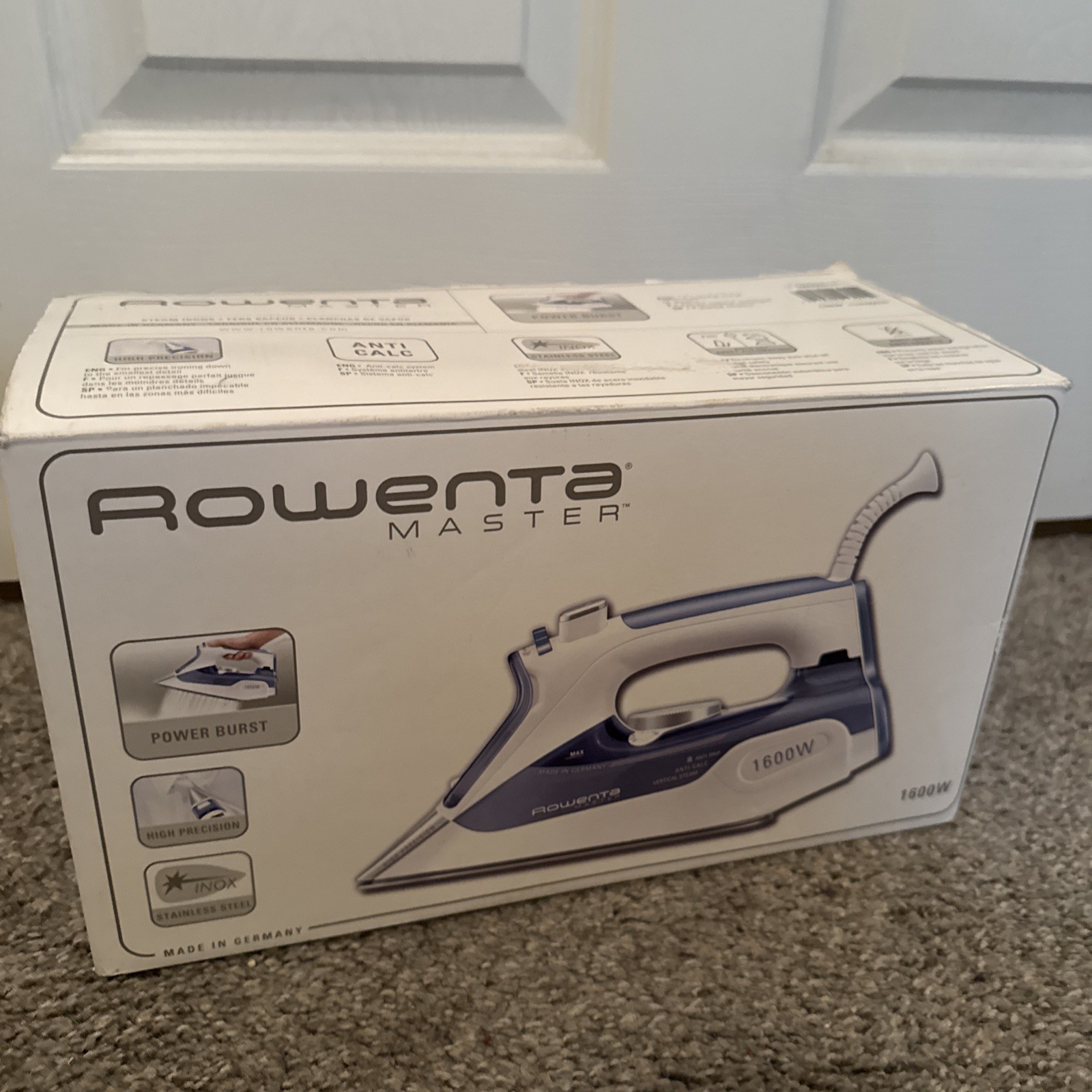 ROWENTA MASTER DW 9050 U1 AUTO-OFF Anti Calc Stainless Steel 1600W Steam Iron