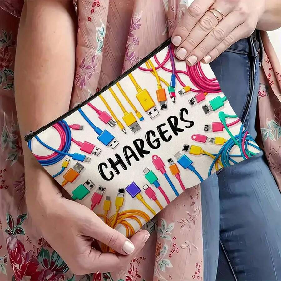 Charger Storage Bag Portable Electronics Organizer USB Cable Case Travel Pouch