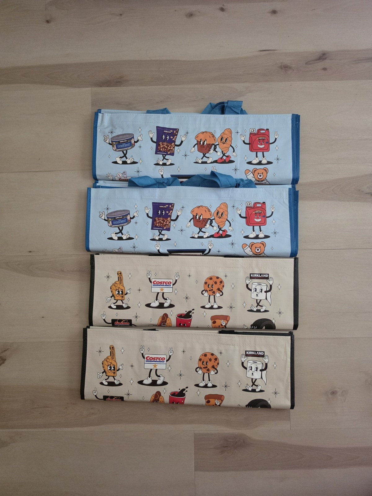 4 bags Costco Reusable Shopping Bags