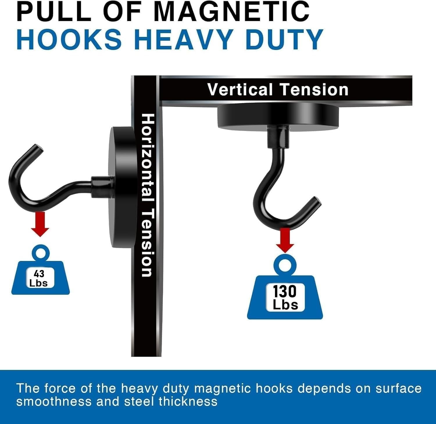 Cruise Essentials – Heavy Duty Magnetic Hooks – 12 Pcs/`