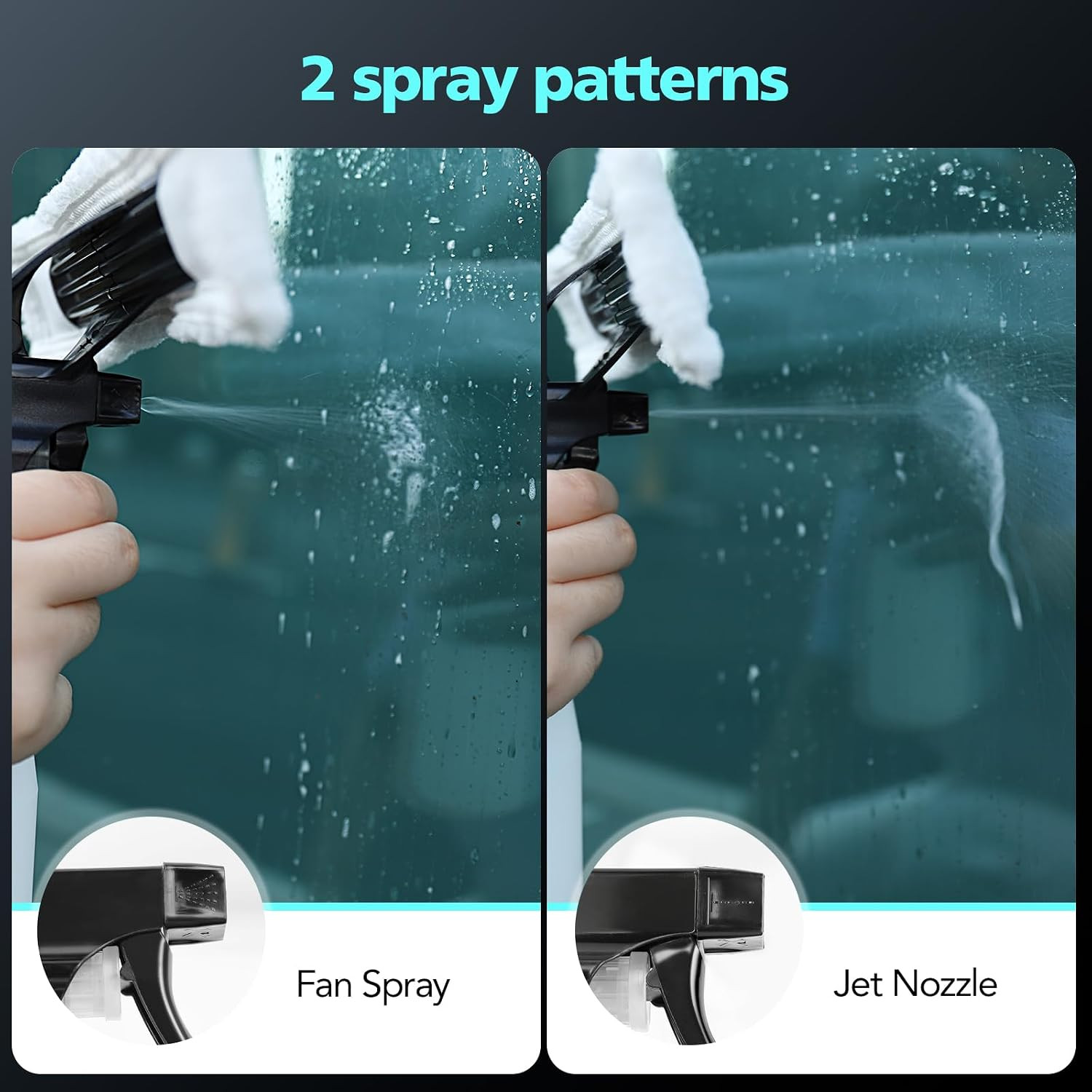 Window Vacuum Cleaner Kit Cordless, 35Min Runtime & 2 Suction Nozzles Cleaning T