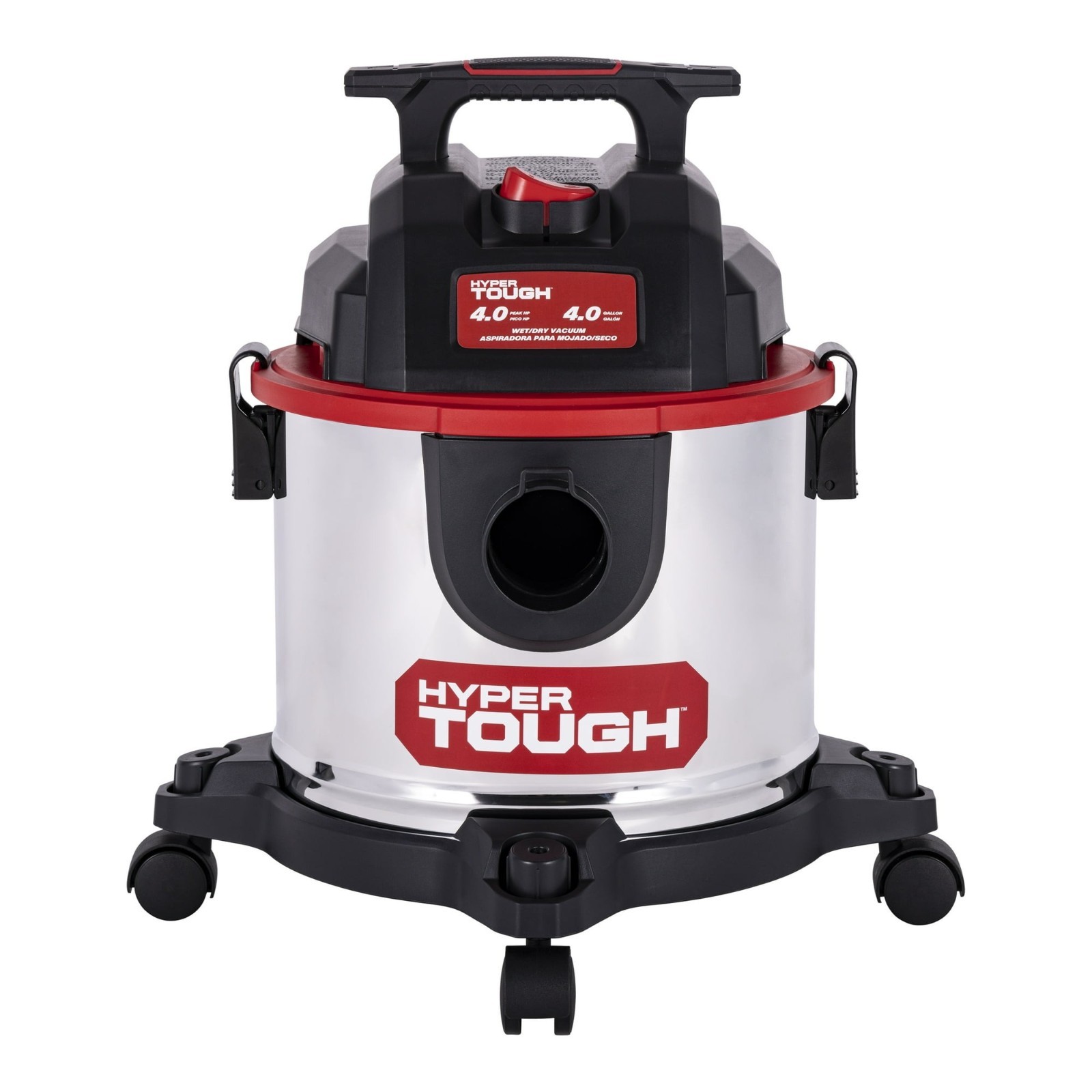 Hyper Tough 4 Gal 4 HP Wet Dry Shop Vacuum Stainless Steel FREESHIP