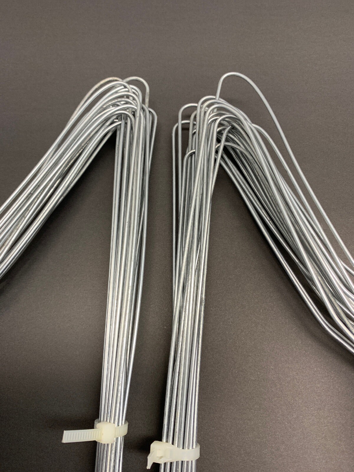 50 Silver Metal, Wire, Clothes, Coat, Uniform, Hangers, Adult, 14.5 inch