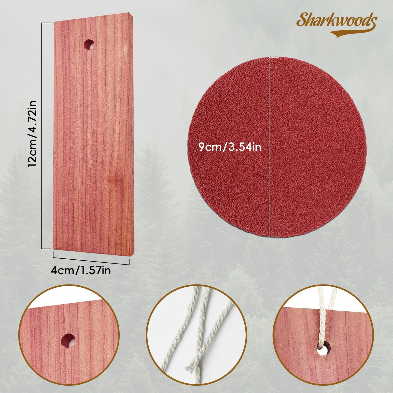 Cedar Blocks for Clothes Storage – 16 Pack Red Cedar Planks, 100% Natural Aro