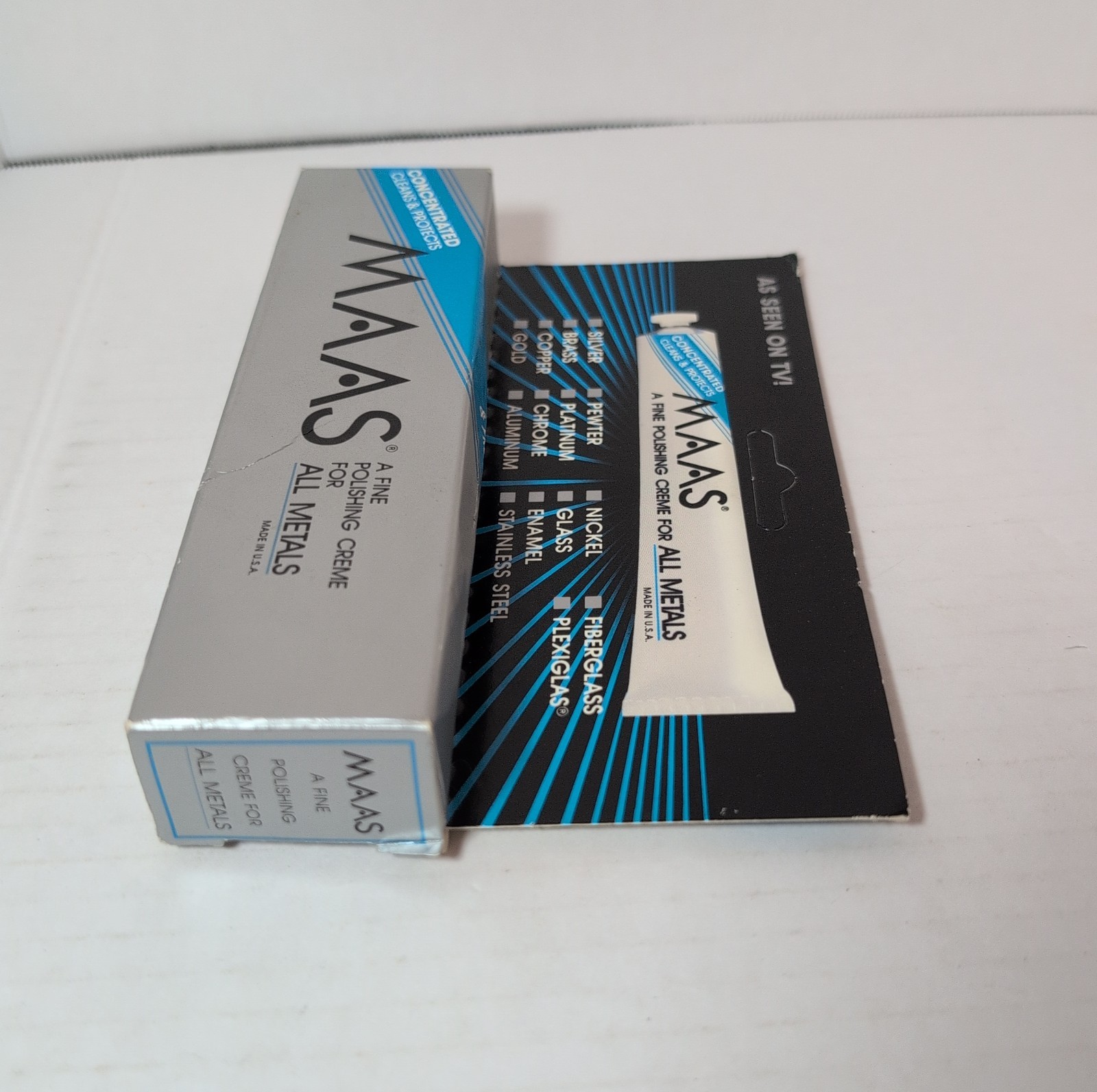 2oz Tube Maas Metal Polish Creme – Used 1.35 Oz Remain