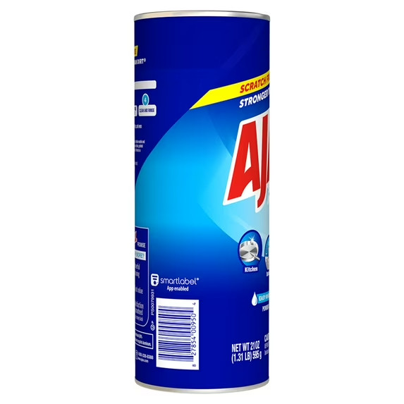 (6 pack) Ajax Powder Cleanser with Bleach, Scratch-Free Formula, 21 oz Bottle