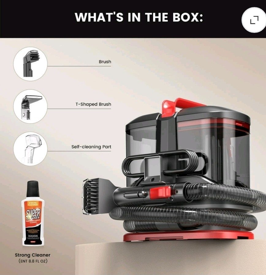 Portable Deep Spot Cleaner Machine for Sofa, Couch, Rug and Carpet