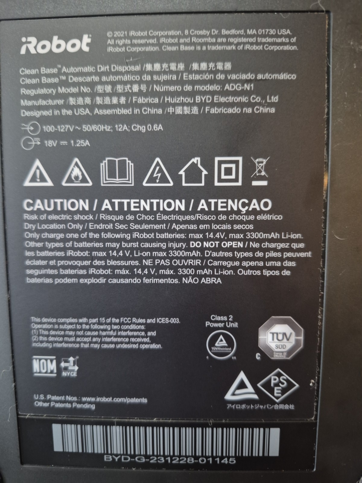 Genuine Automatic Cleaning Charge Base Dock ADG-N1 iRobot Roomba j6+ j7+ j8+ j9+