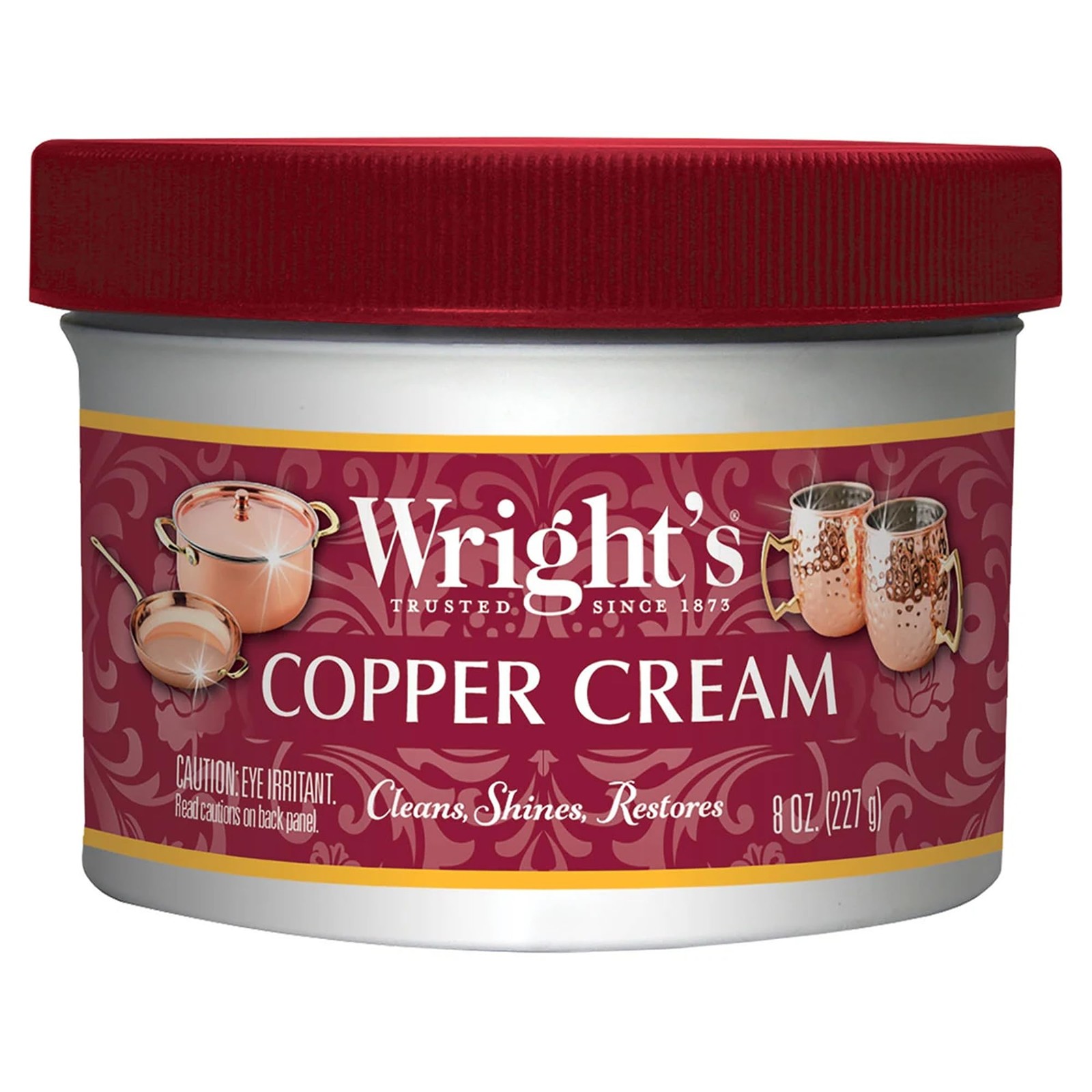 Copper, Brass Cream Cleaner – 8 Ounce – Gently Cleans and Removes Tarnish Wit…