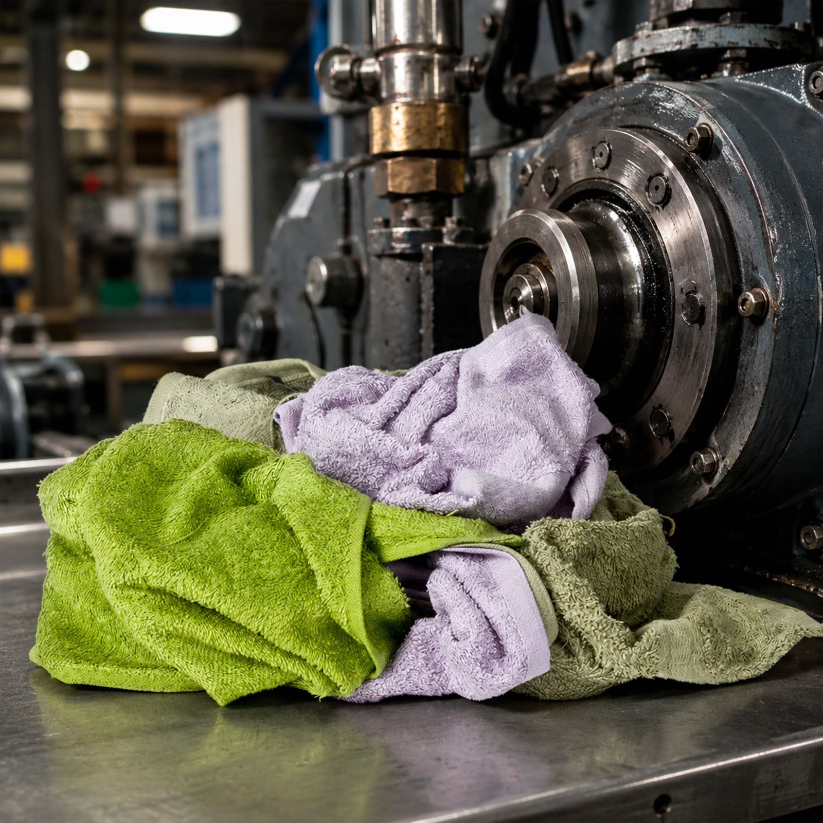 New Colored Terry Towel Rags 50 LB Box – Bulk Industrial Cleaning Shop Rags