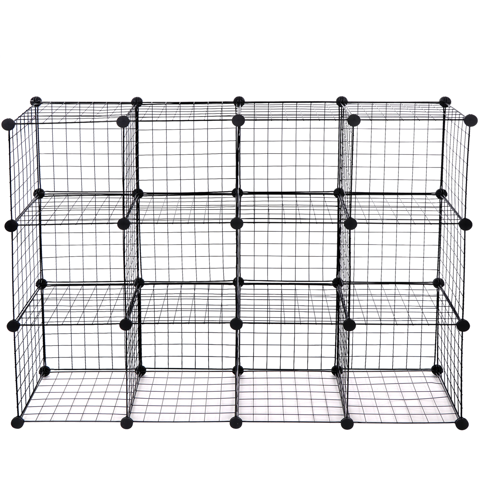 Wire Cube Storage 12-Cube Storage Organizer Metal DIY Modular Cabinet Bookshelf