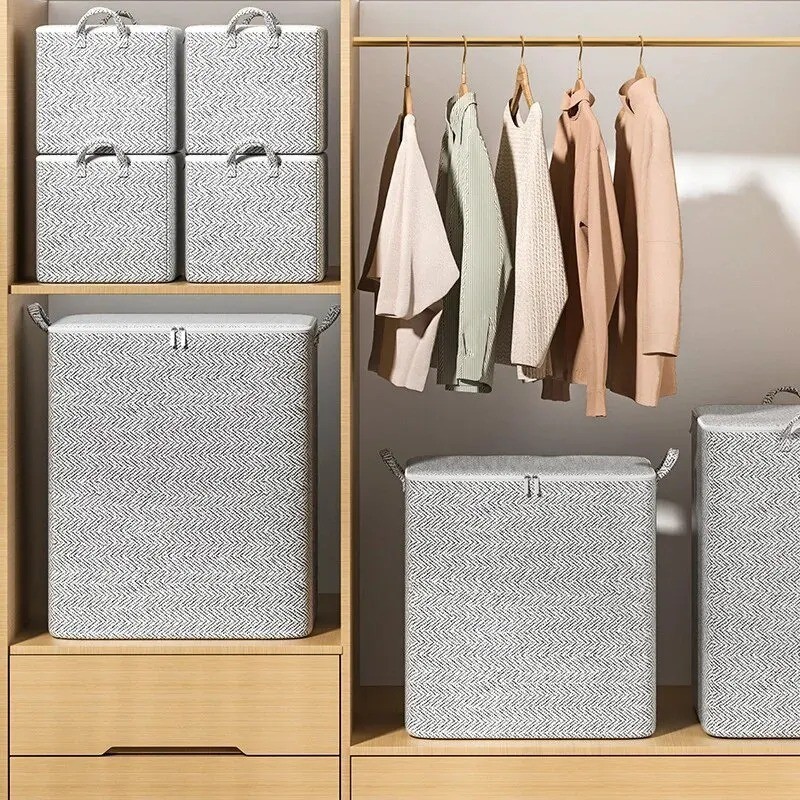 Storage Box with Lid Modern Space Saving Organizer for Clothes -Extra Large USA