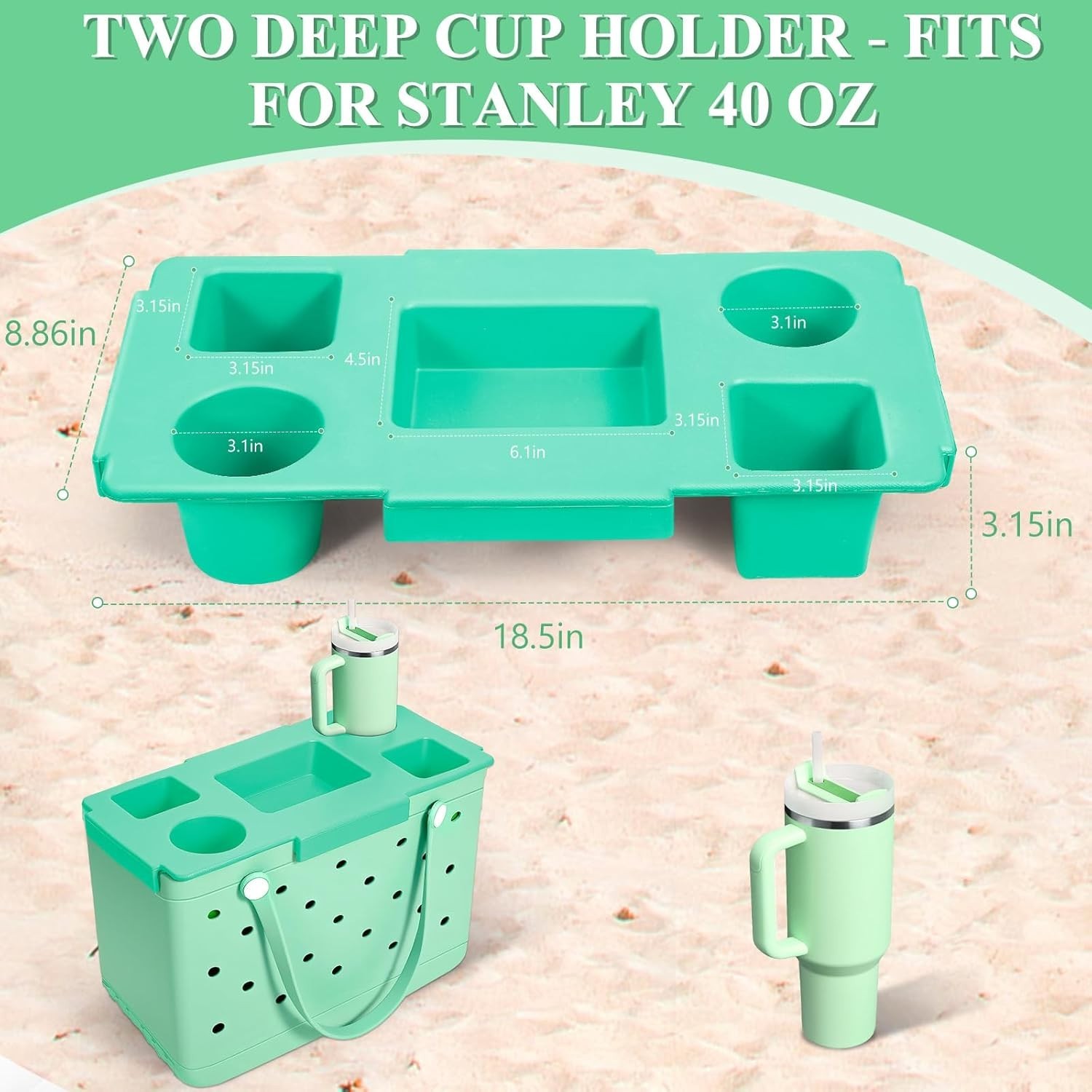 Topper Tray Accessories for Bogg Bag X-Large, Waterproof EVA Stanley Cup Holder