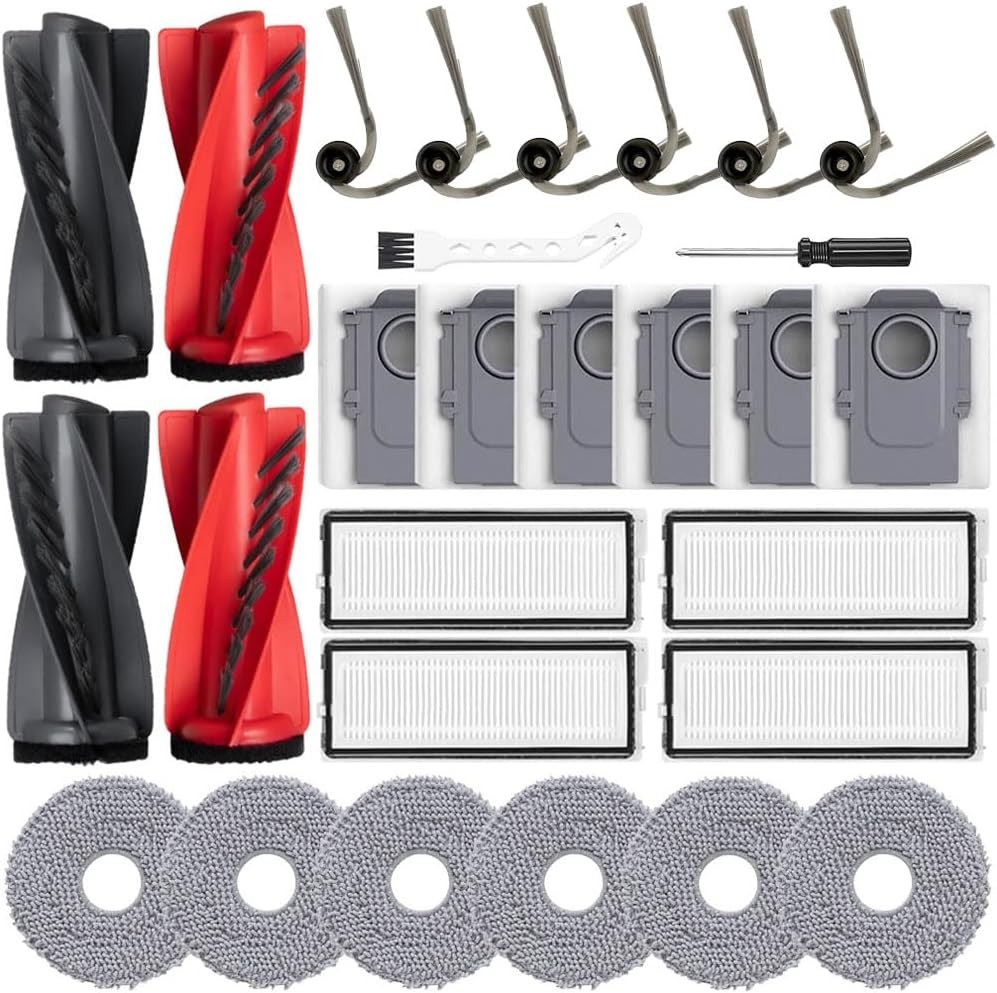28 Pcs Qrevo S5V Replacement Parts for Roborock Qrevo S5V Edge S5A Curv Curv