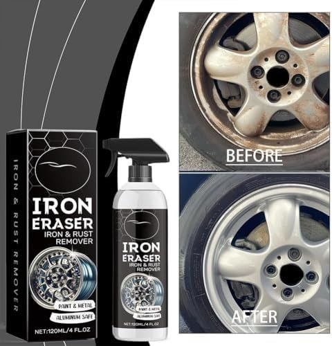 Iron Eraser Rust Remover Spray for Car Wheels Brake Dust Cleaner 120ML