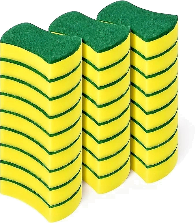 50 PCS Soft Absorbent Sponges Durable Multi Use Cleaning Pads for Kitchen Bath.