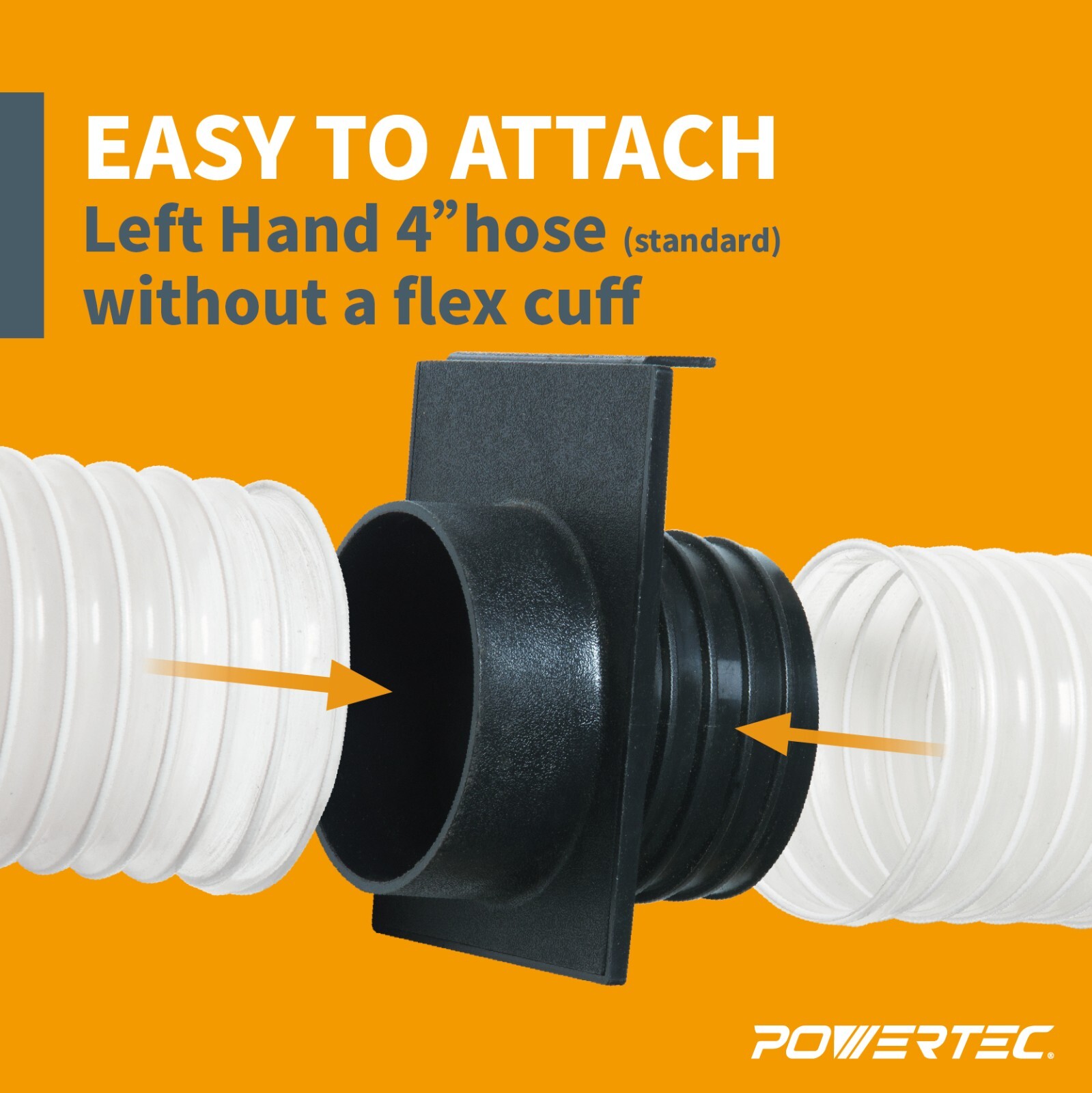 POWERTEC 4″ Dual End Blast Gate Dust Collection for Dust Hoses & Flanges (70287)