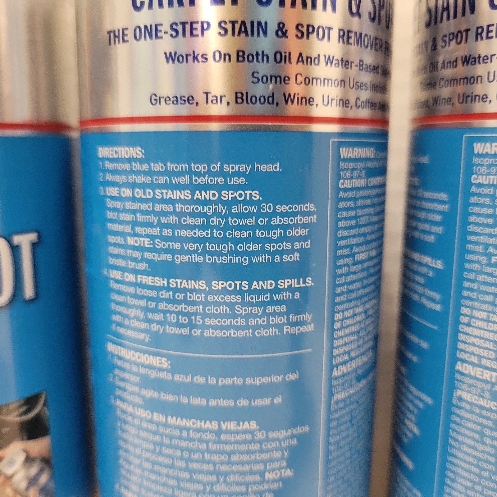 Blue Magic 22 oz Aerosol Carpet Stain & Spot Lifter Spray – Quantity 3